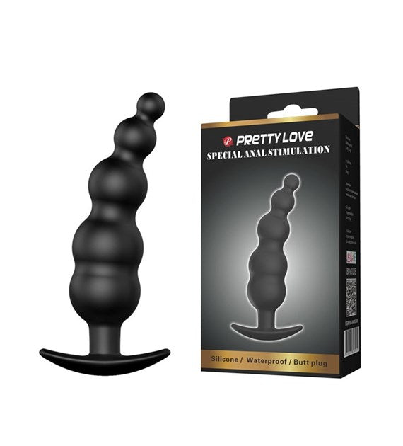 PRETTY LOVE Anal Stimulation – Πρωκτικό Σφήνα Σιλικόνης | Μαύρη